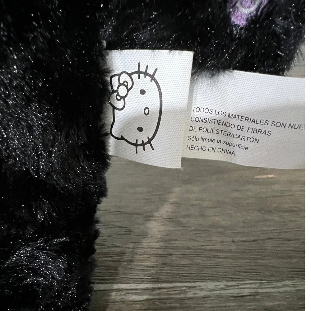 Halloween Hello Kitty Plush Gemmy Black Orange Sparkling 11